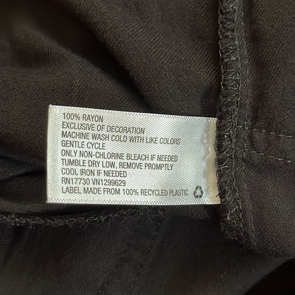 Knox Rose 100% Rayon Black Ankle Joggers Pull-On Pants, Size Small,Elastic Waist - Picture 14 of 15